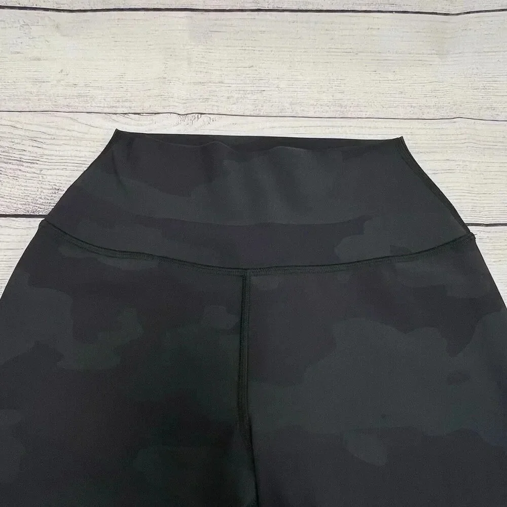 Alo Yoga Leggings High Waist Camp Vapor Black Camouflage Athletic Pants Size XS
